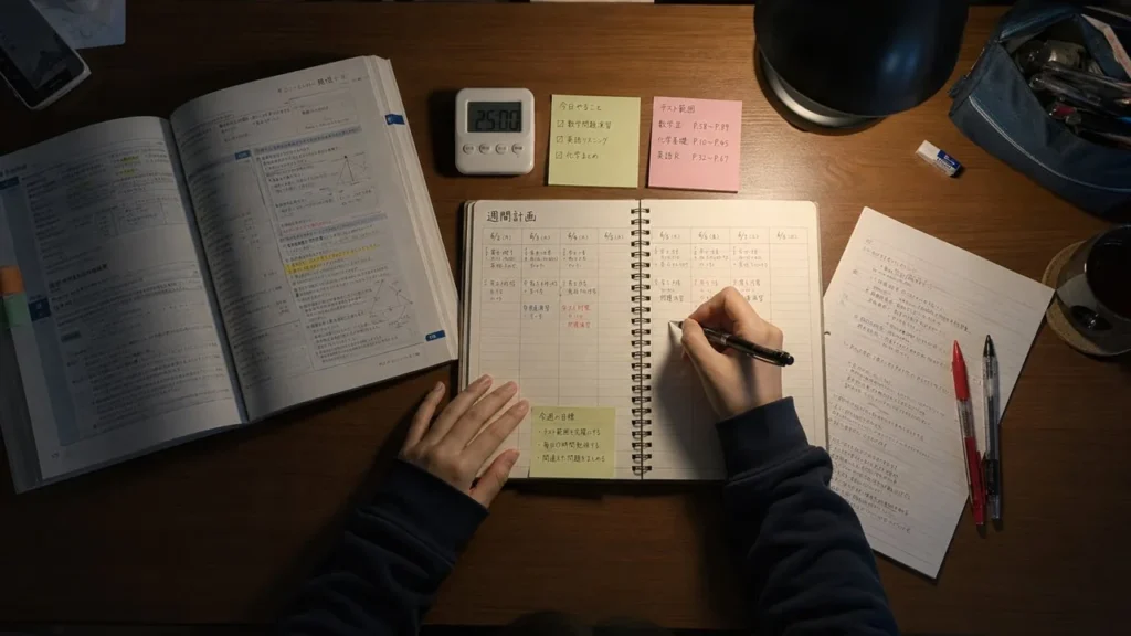 古文の復習でやるべきことを考える受験学習のイメージ